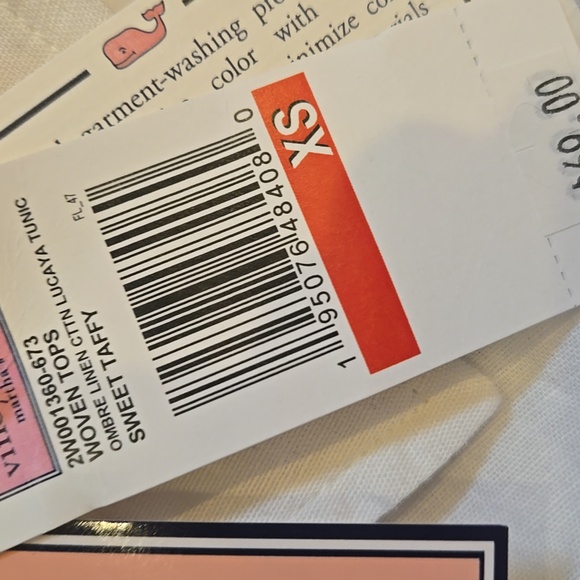 New Vineyard Vines Sweet Taffy Pink Ombre Linen Blend Lucaya Tunic - Picture 6 of 9